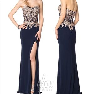 Navy blue prom dress